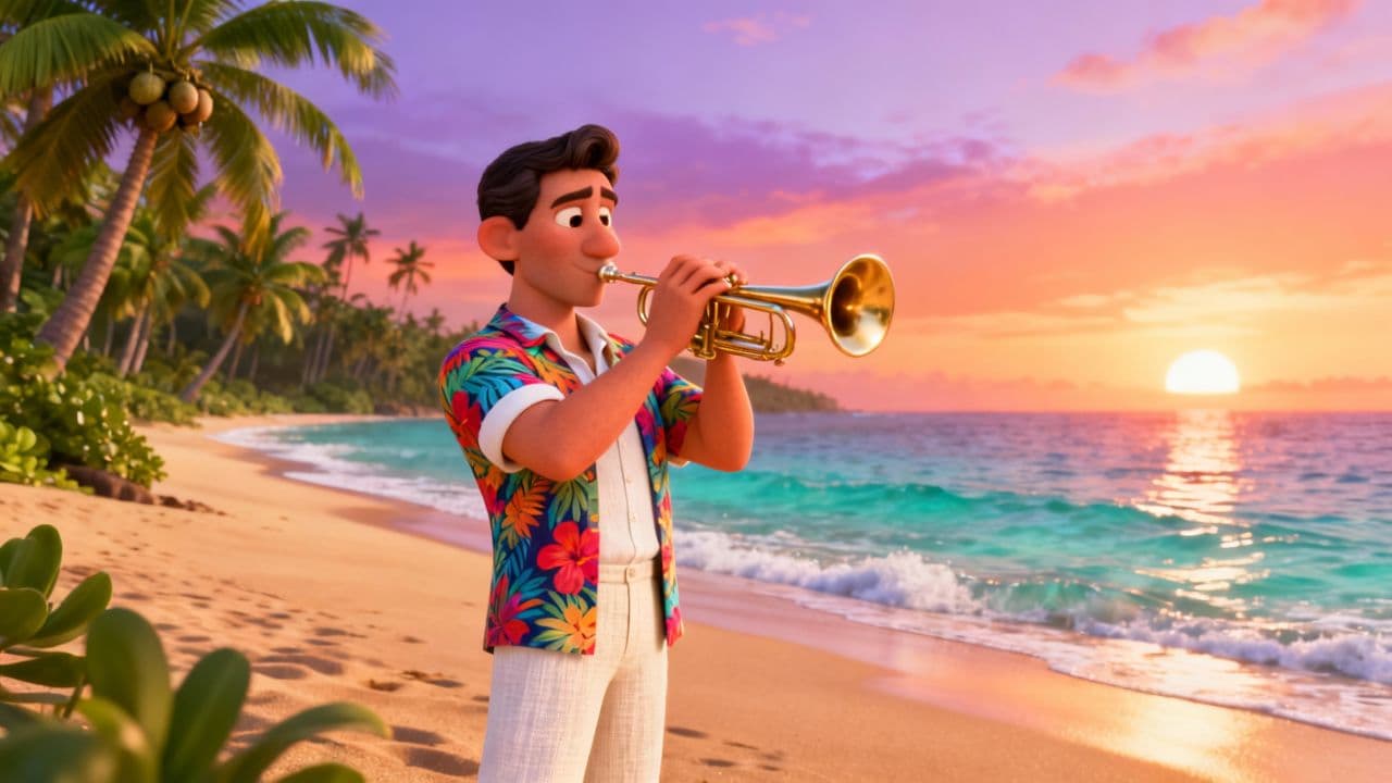 Trompeta Tropical en la Playa