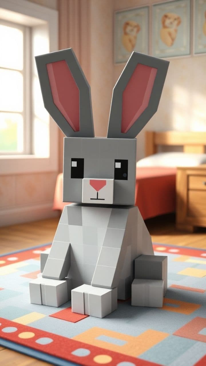 Mimi, der Hase im Spielezimmer