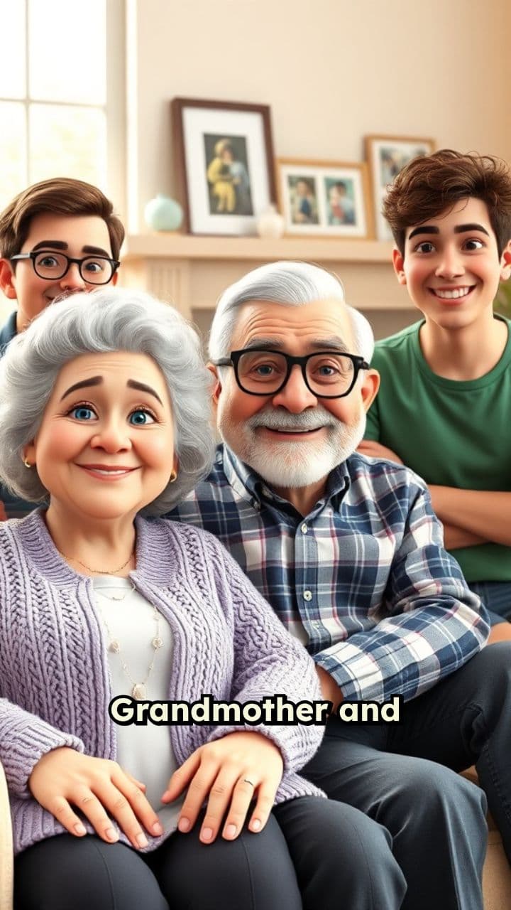 Family Portrait: Grandparents and Sons