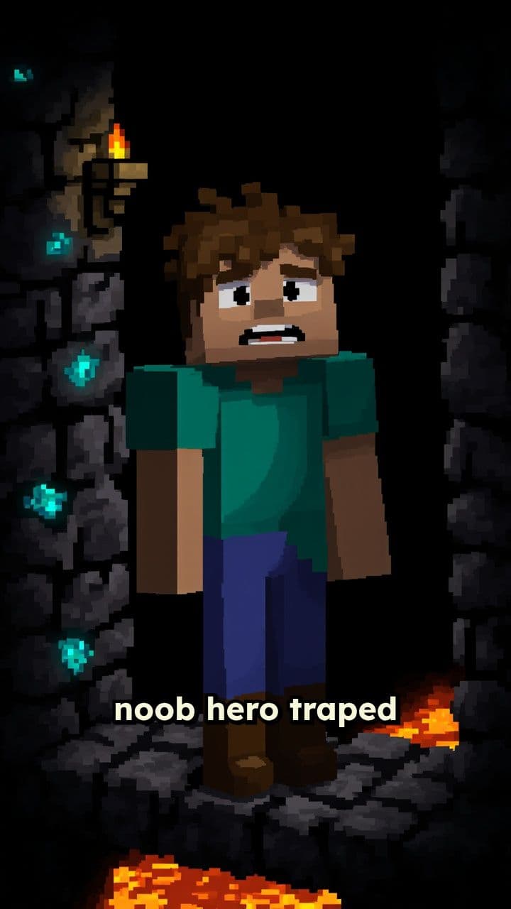 Noob Hero Turned Chicken in Lava Cave