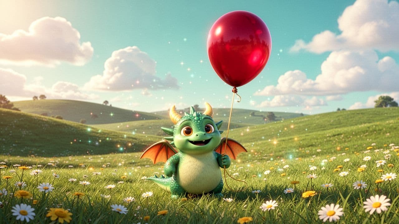 Mali zmaj i crveni balon