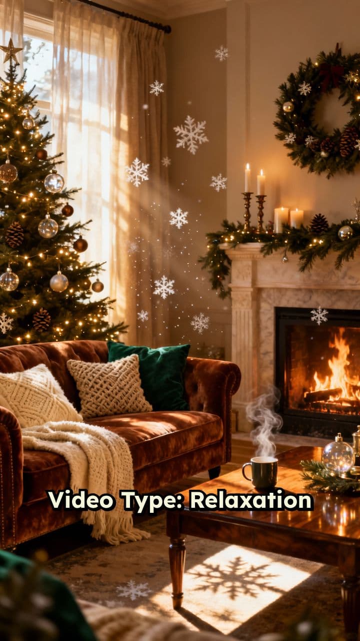 Cozy Christmas Fireplace Ambience