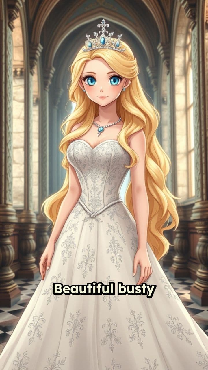 Princess in the Castle Corridor