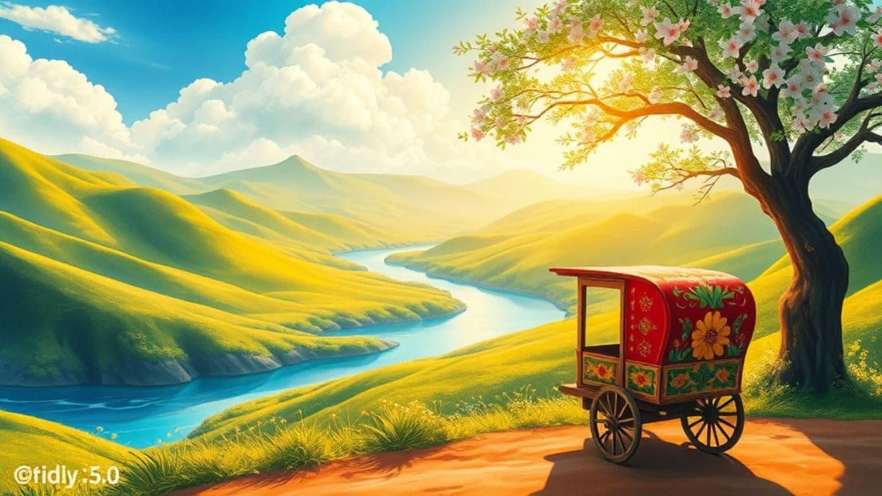 लकड़ी की गाड़ी का घोड़ा