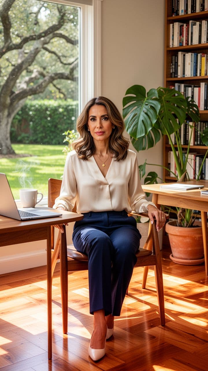 Woman Stands Up and Says Hello