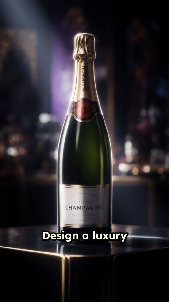Luxury Champagne Label Design