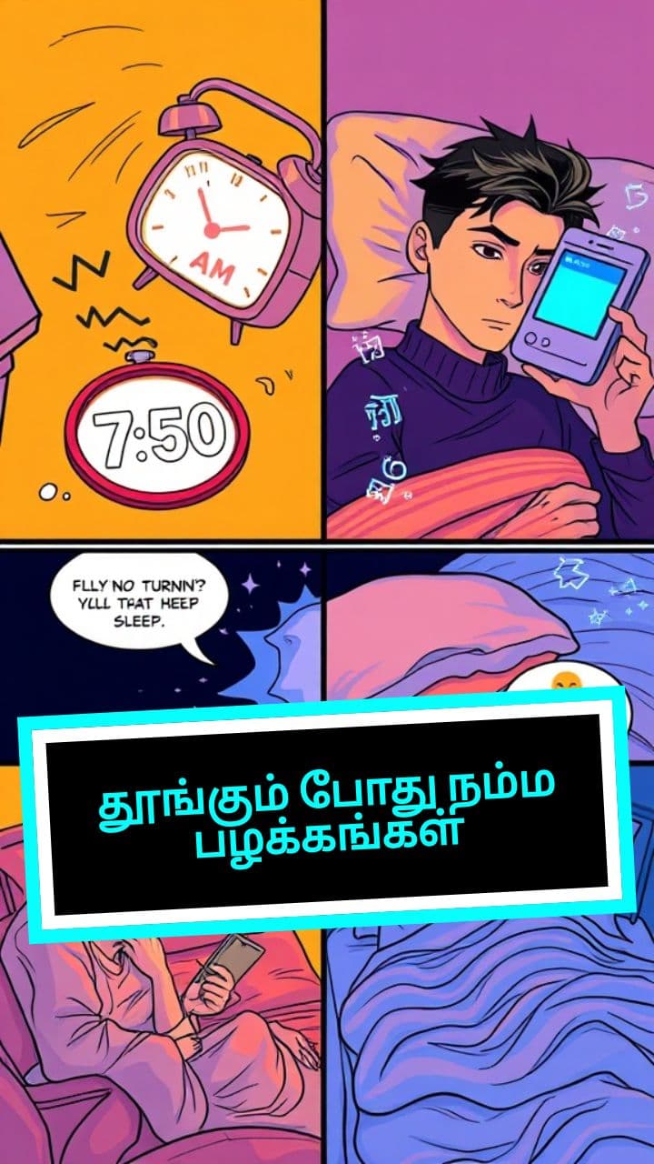 தூங்கும் போது நம்ம பழக்கங்கள்