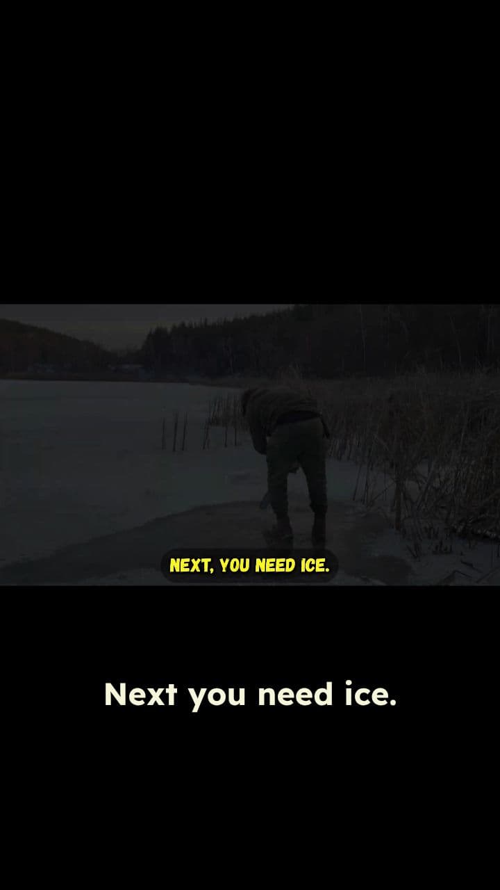 Harvesting Ice With a Chainsaw