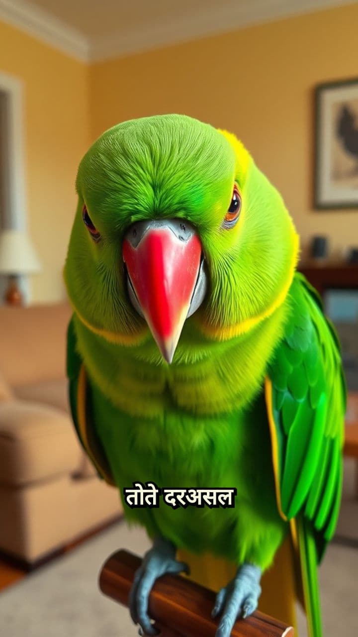 तोते की शरारती हरकतें