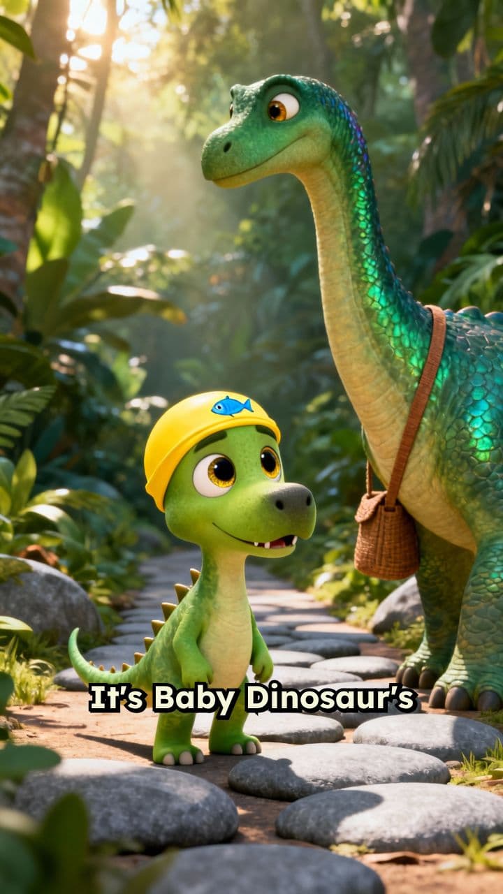 Baby Dinosaur's First Swimming Lesson