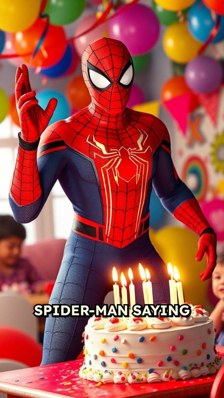Spider-Man Celebrates Rhidian's 4th Birthday!