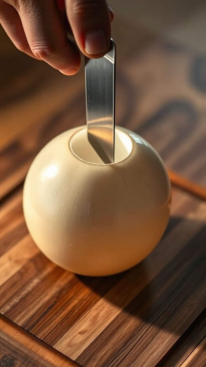 Glass Coconut Slicing