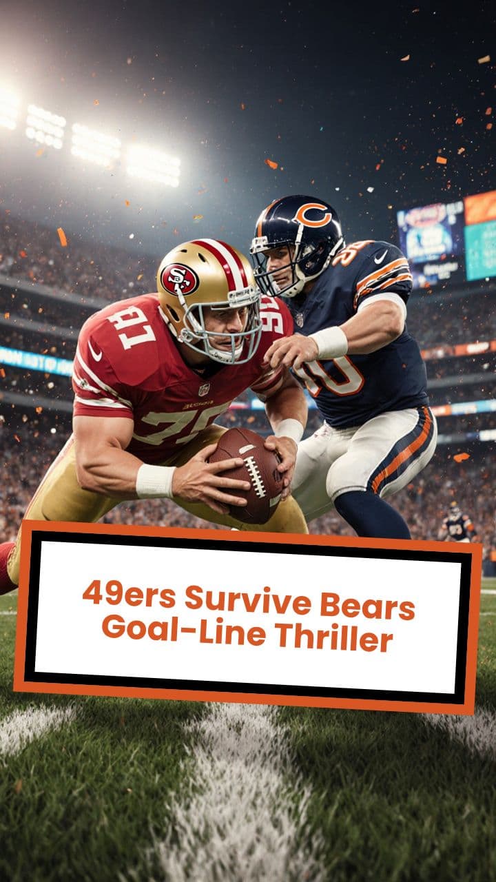 49ers Survive Bears Goal-Line Thriller