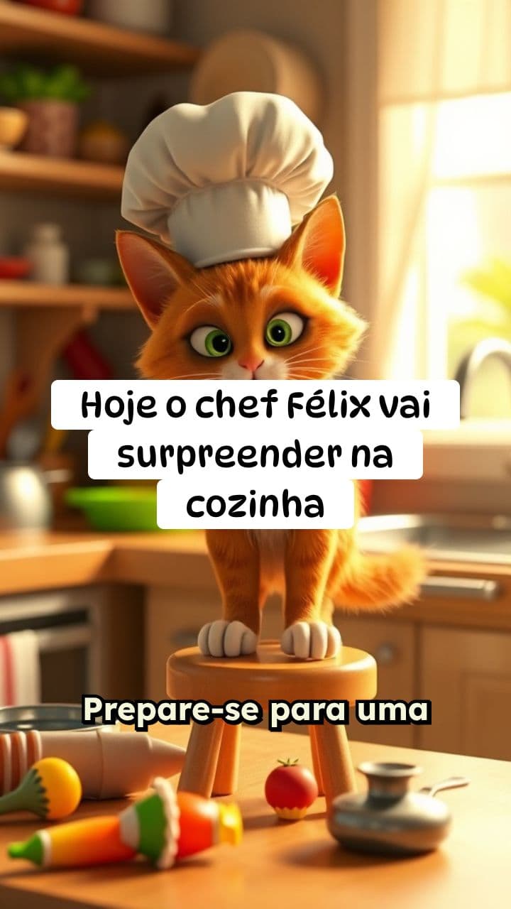 Quando o gatinho vira chef-de-cozinha