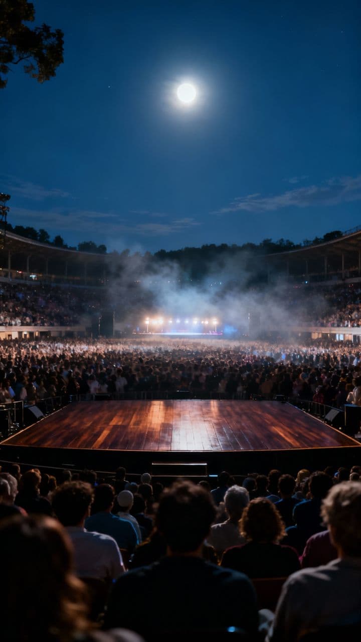 Moonlit Ballet in a Crowded Space