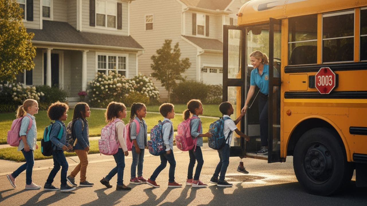 The School Bus Arrival