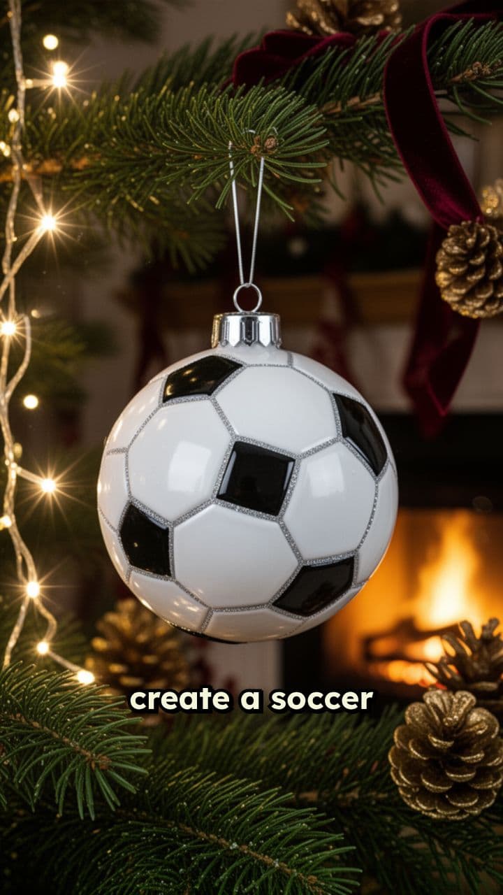 Animated Soccer Christmas Ornament