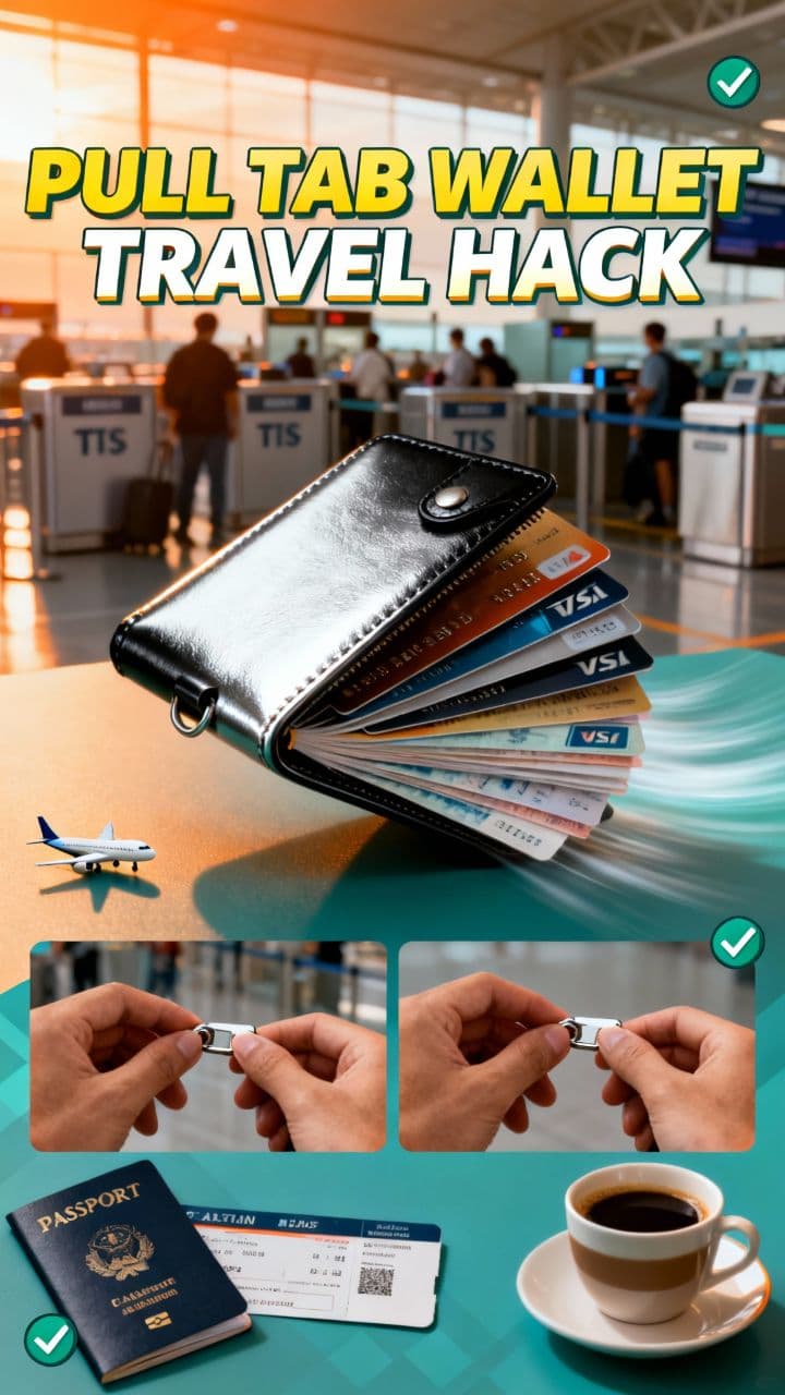 Pull Tab Wallet Travel Hack