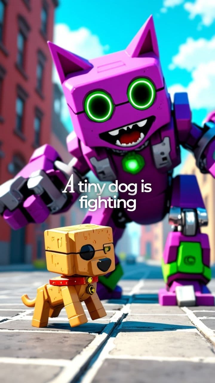 Tiny Dog vs Mutant Cat