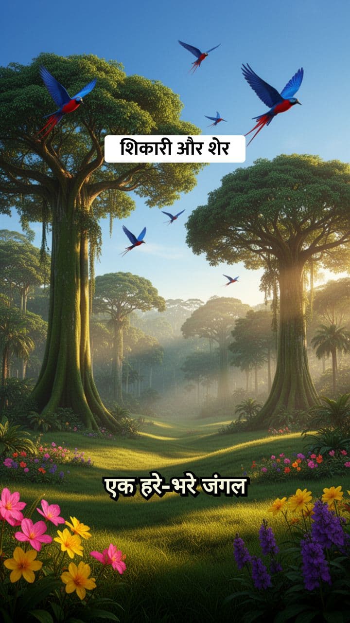 शिकारी और शेर