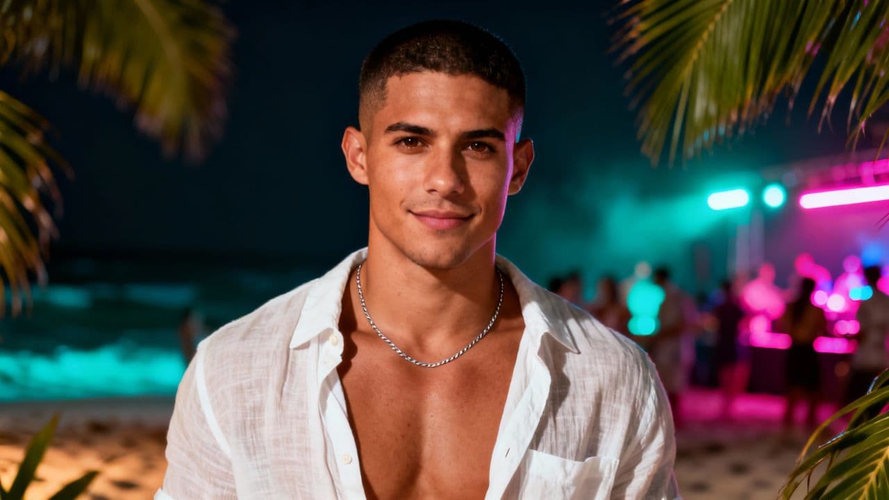 Sueño sensual en la playa tropical