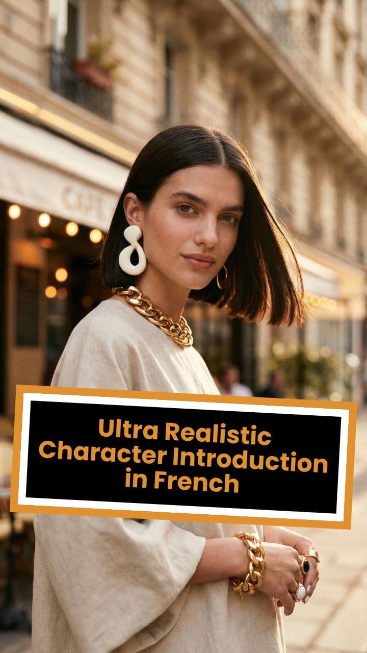 Ultra Realistic Character Introduction in French