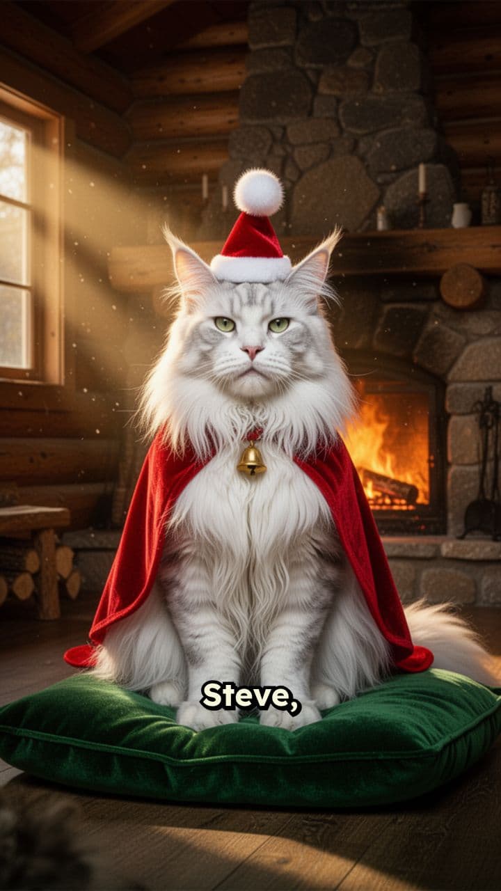 Santa Cat's Stern Warning