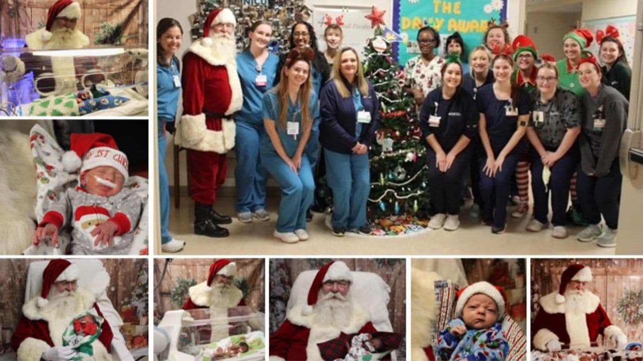 Santa Visits Lehigh Valley NICU Babies