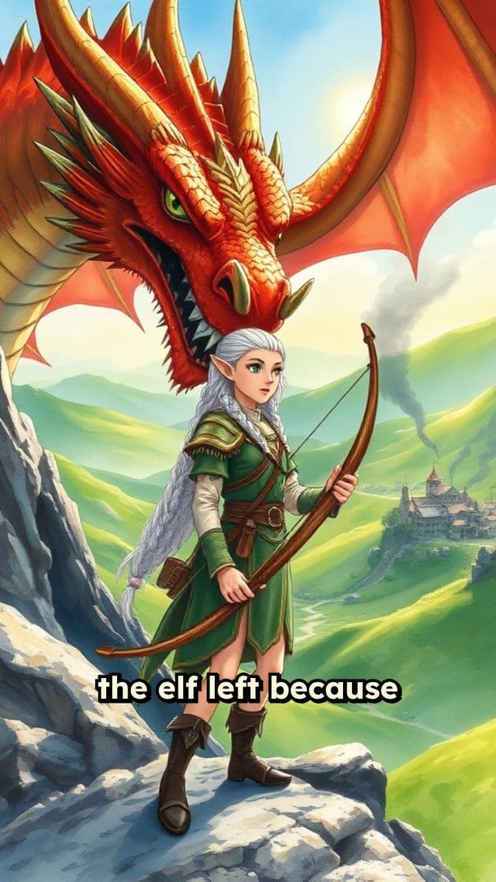 Elf Saved from Dragon's Fire