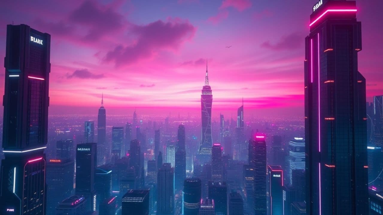 "Retro-Futuristic Synthwave Journey"