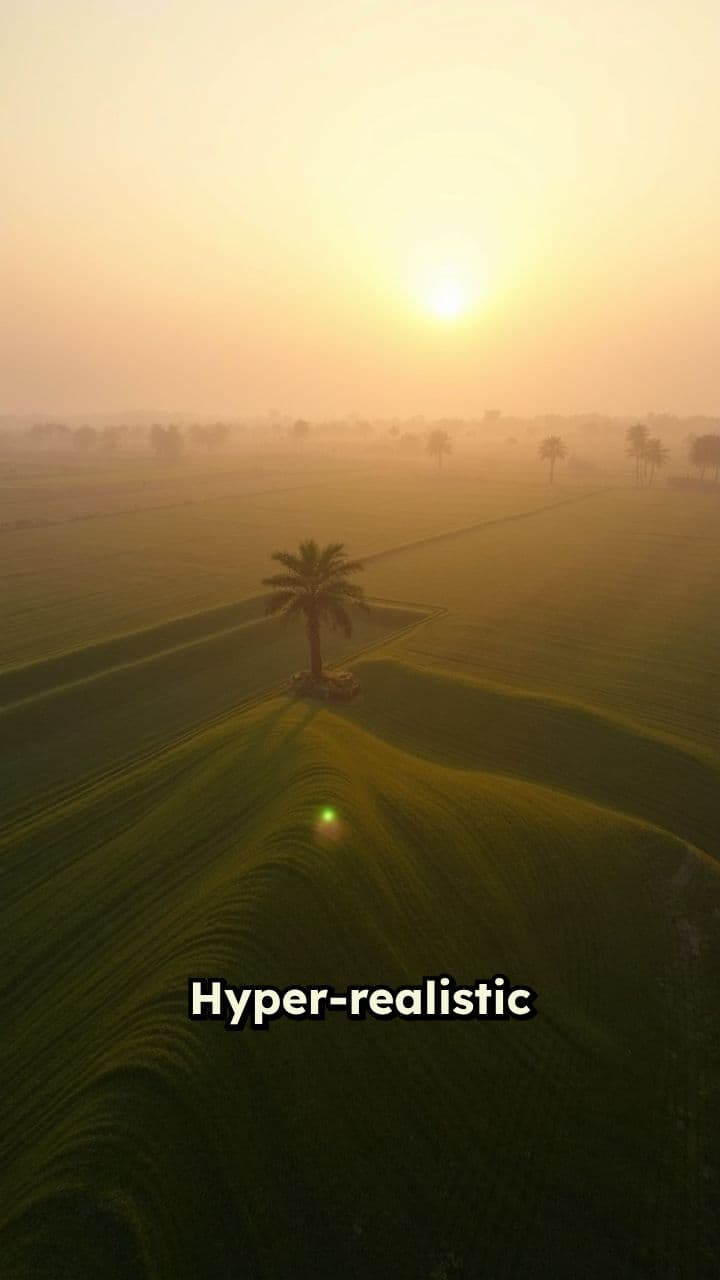 Dawn in Punjab: A Serene Harvest Scene