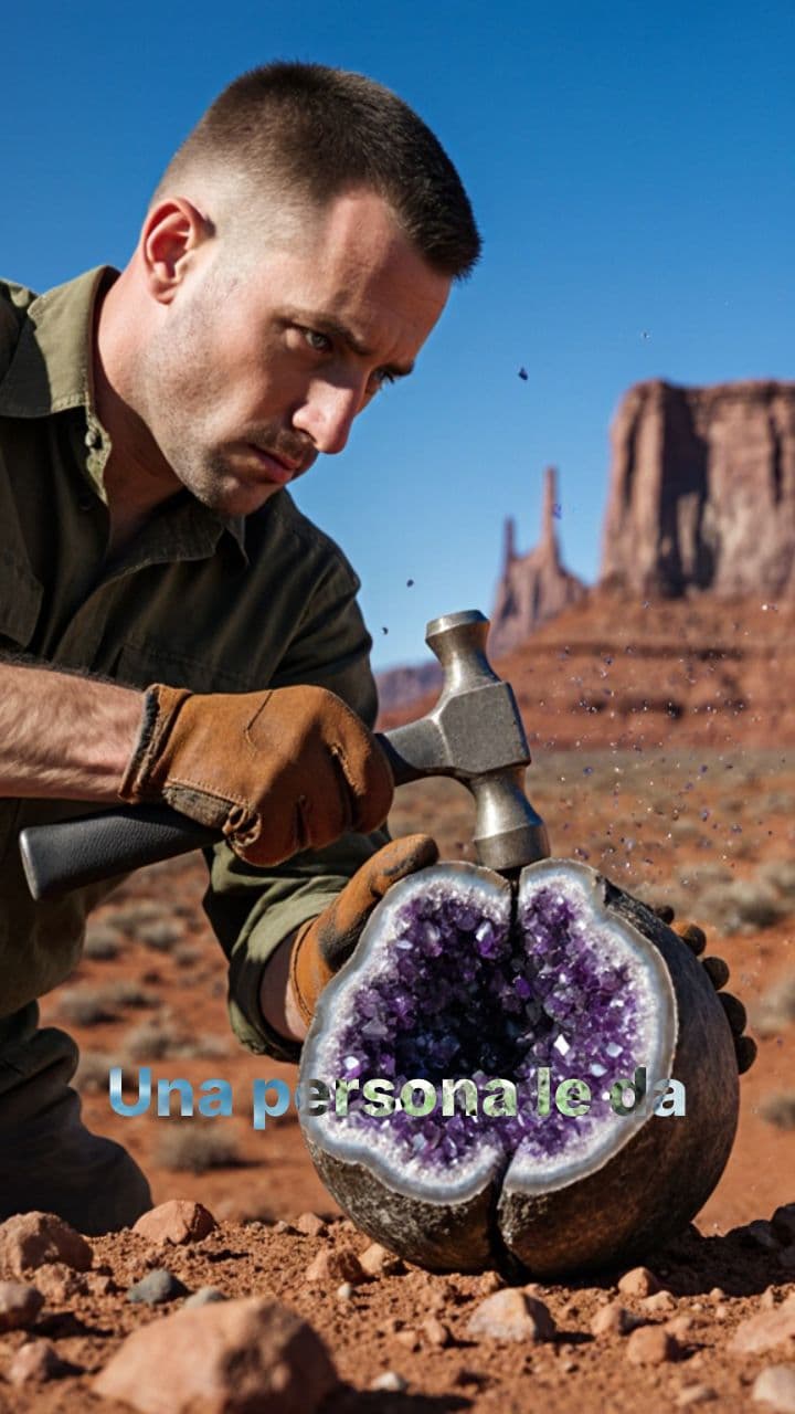 Apertura de roca con amatista