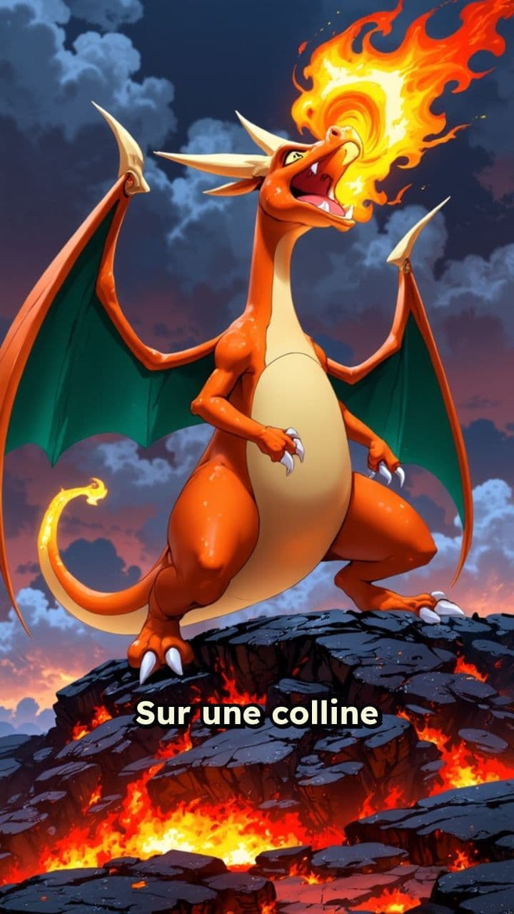 Flammes et éclairs sur la colline