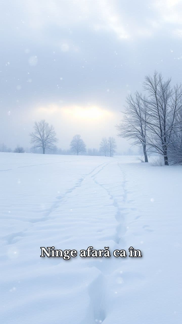 Bucuria zăpezii copilăriei