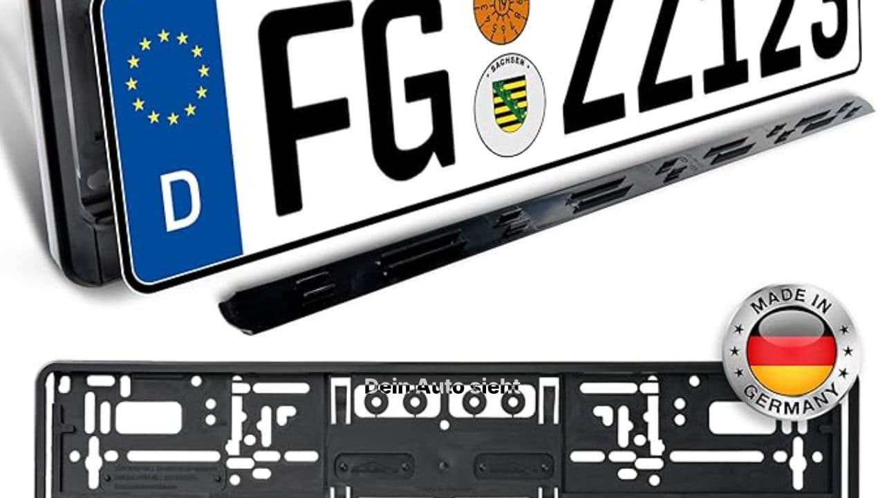 Sauberer Look mit schwarzen Kennzeichenhaltern