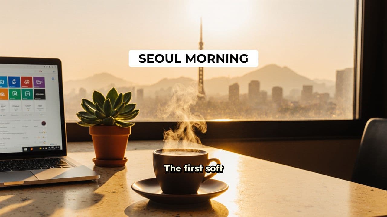 Seoul Morning Minimalist Cafe