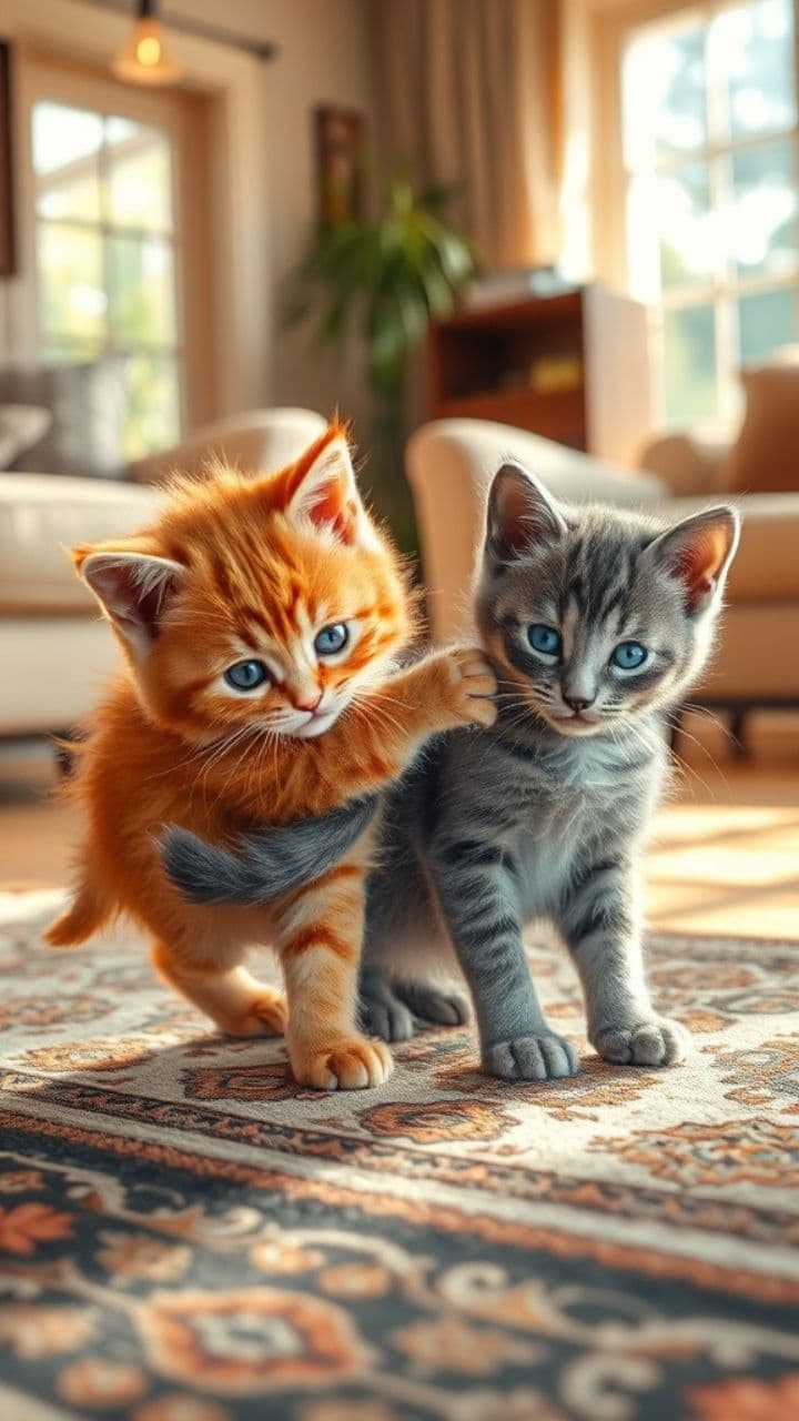 Two Kittens in the House