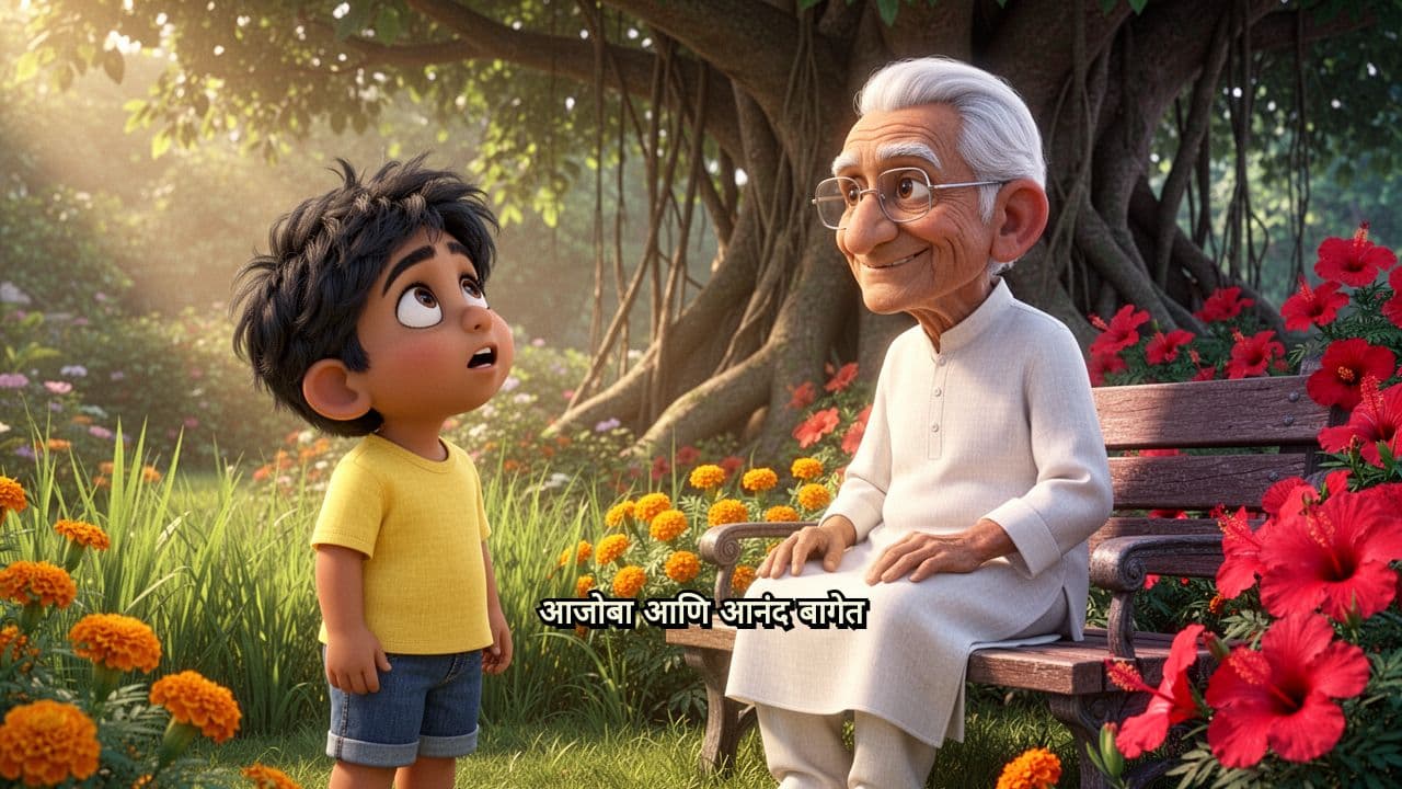 Grandpa's Toy Stories in the Garden