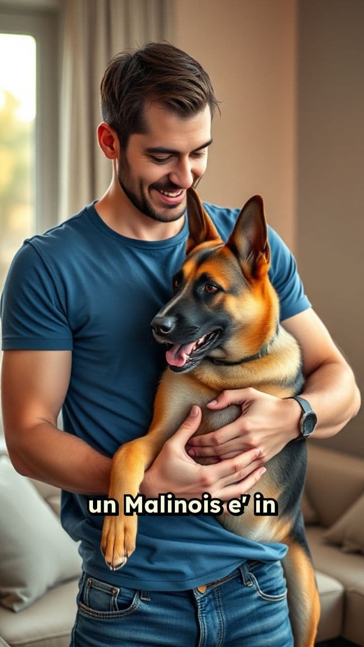 Malinois in braccio rutta