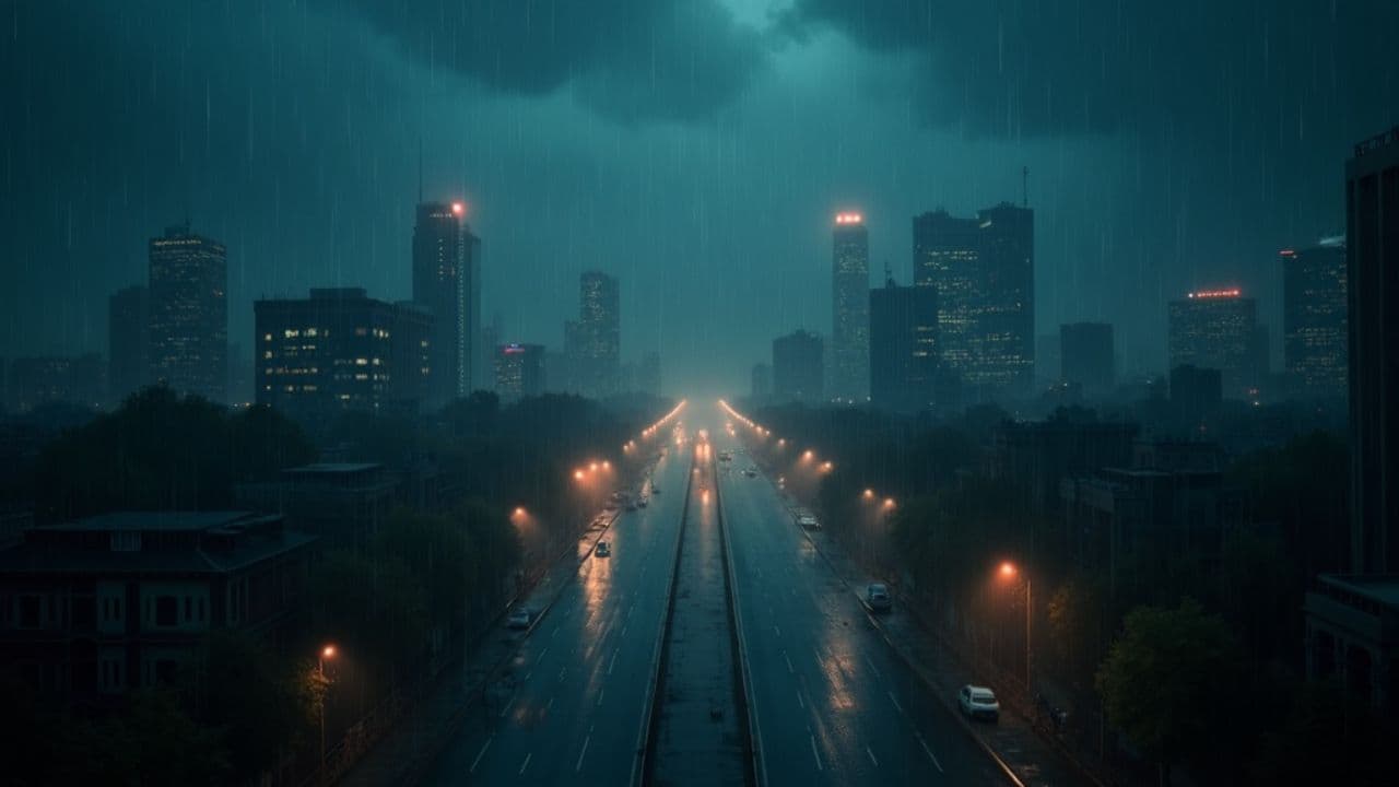 Ligne de fuite dans la nuit