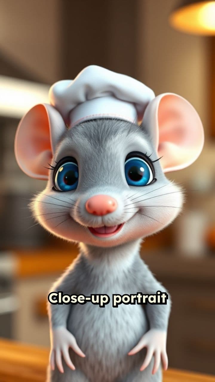 Adorable Mouse Chef Portrait