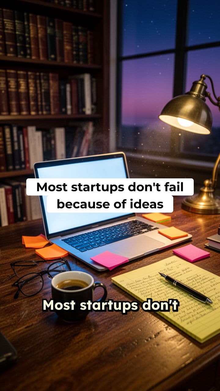 Most startups don't fail because of ideas