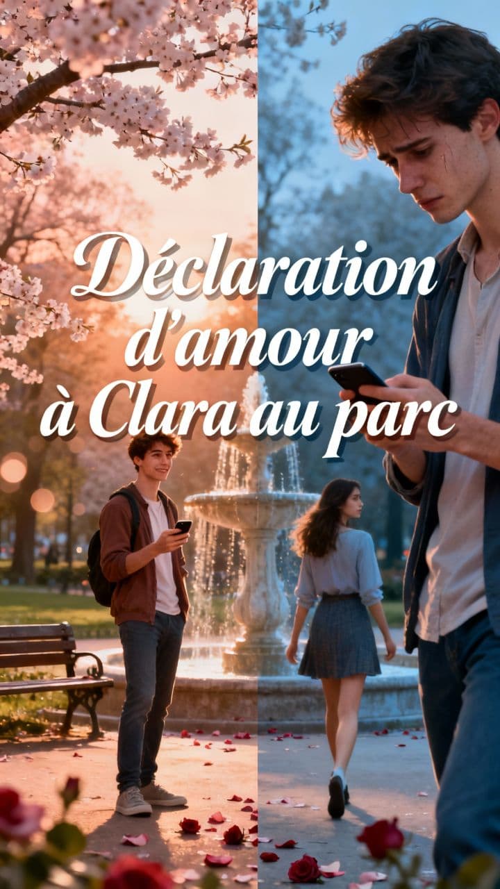 Déclaration d'amour à Clara au parc