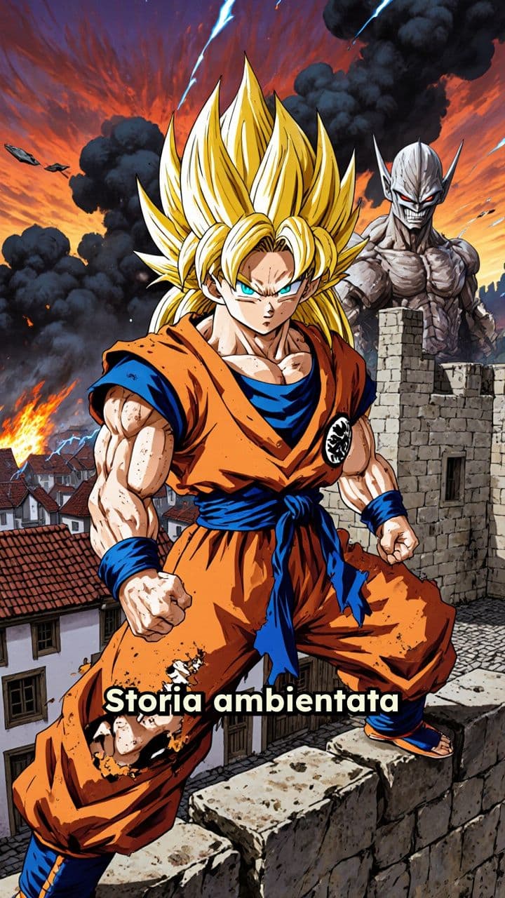 Goku SSJ3 nell’Attacco dei Giganti