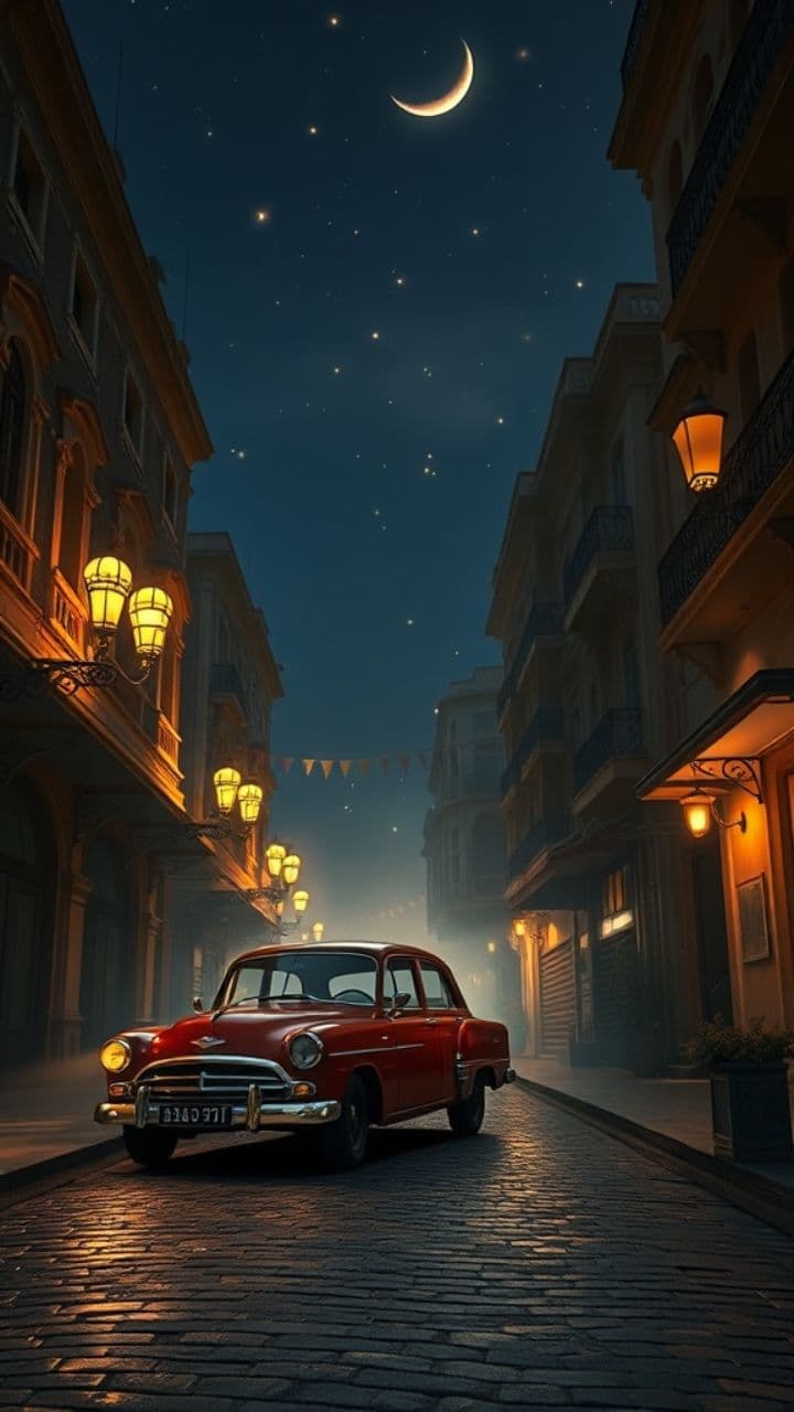 1960s Bollywood Night Street