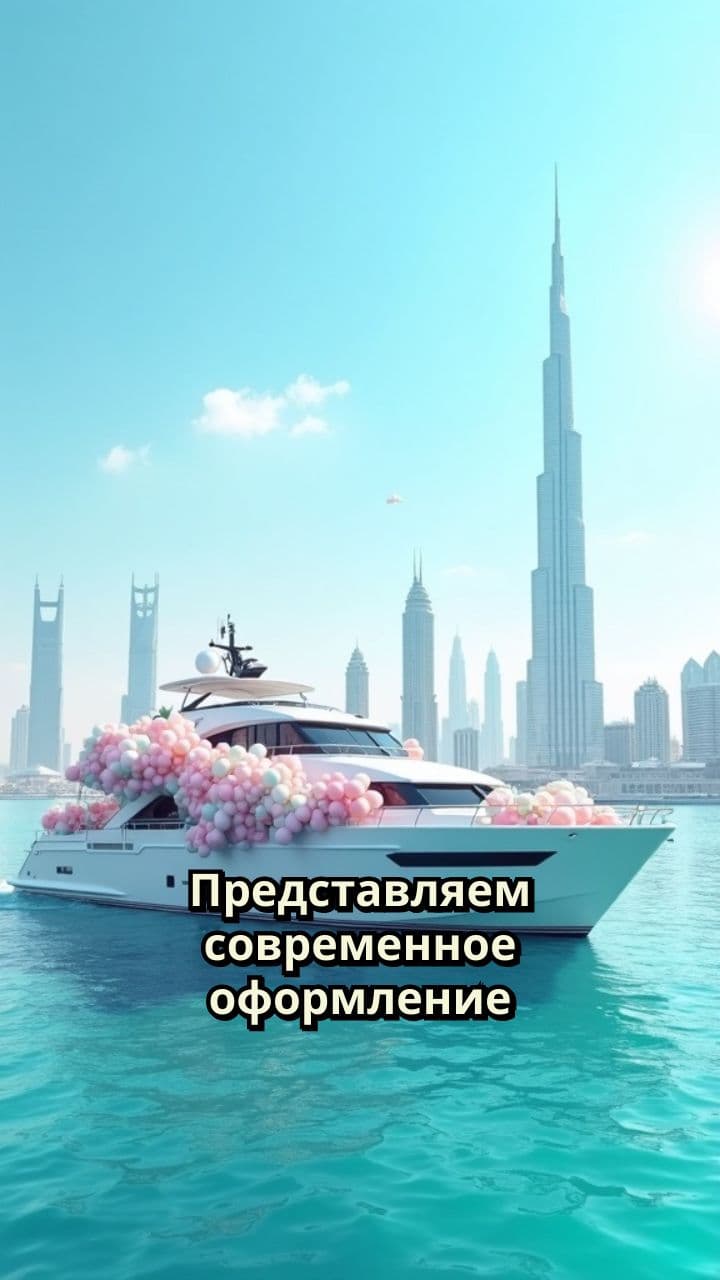 Оформление Яхт Шарами в Дубае