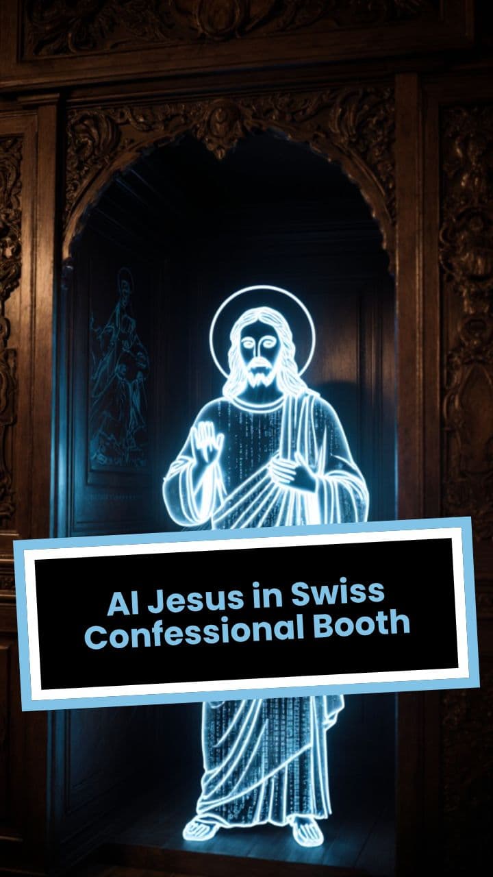AI Jesus in Swiss Confessional Booth