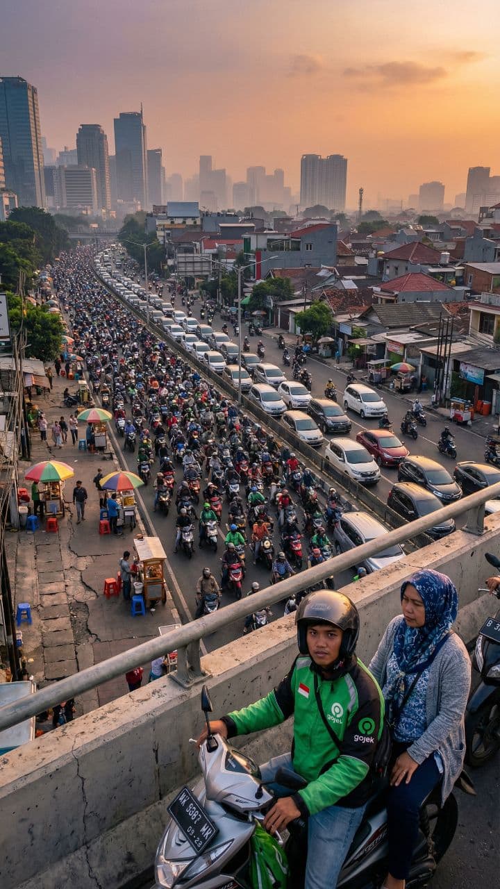 Jacarta: gente que não acaba mais