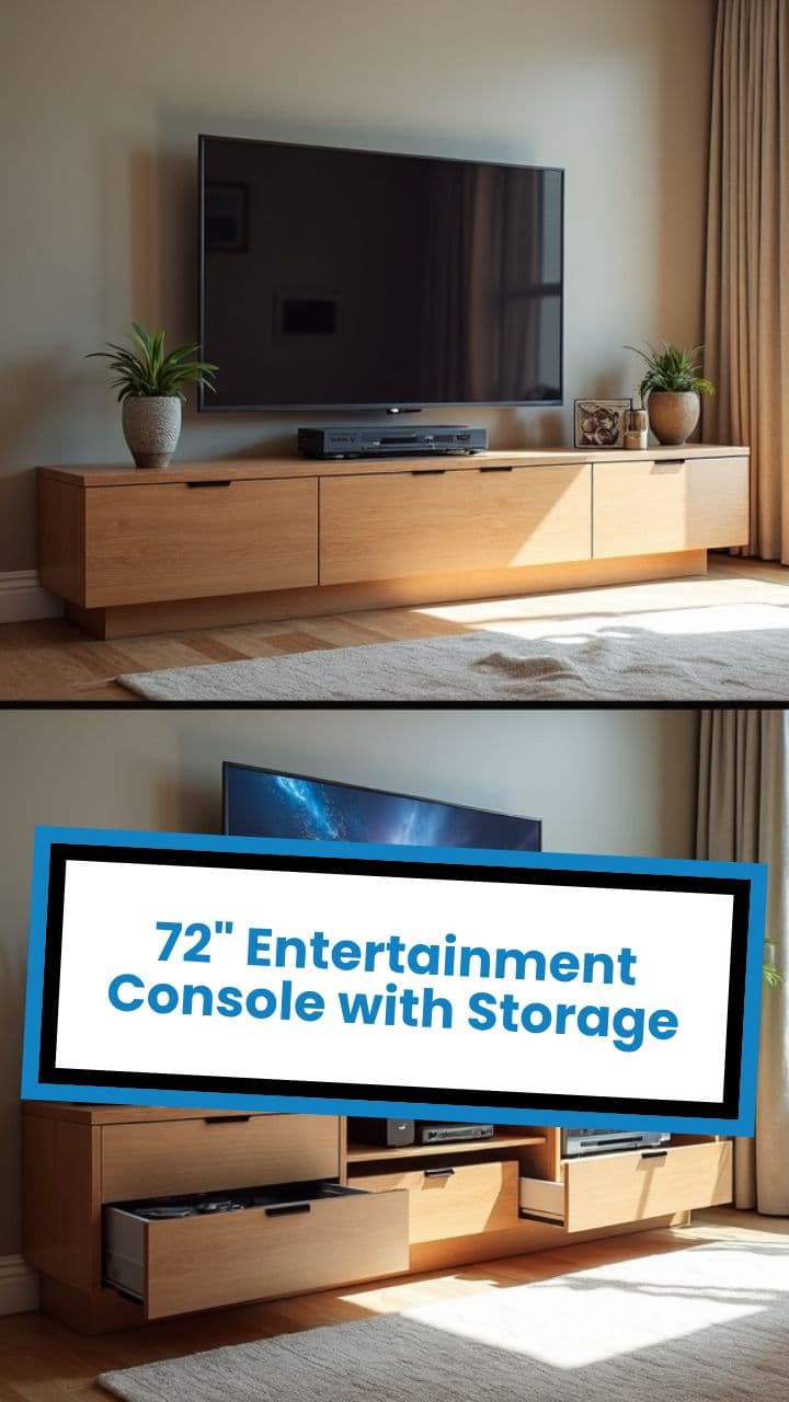 72" Entertainment Console with Storage