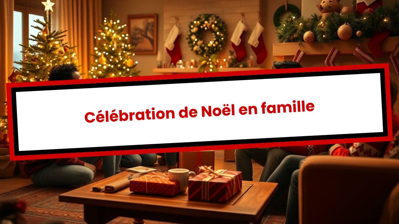 Célébration de Noël en famille